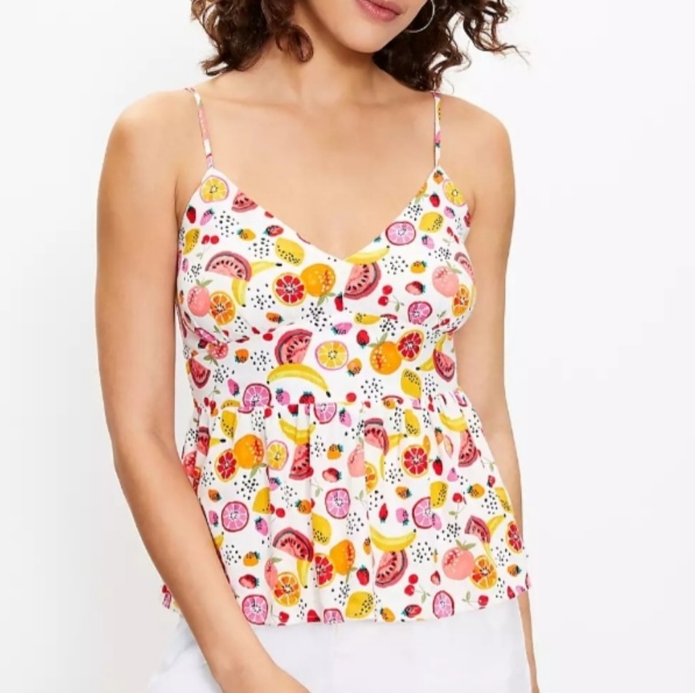 Loft | Fruit Salad Peplum Cami